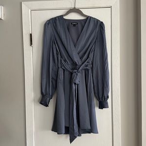 Satin Wrap Dress